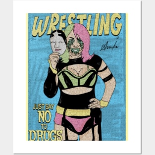 Artwork Asuka Wrestling // Just Say No To Drugs Posters and Art